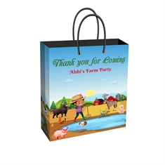 At the Farm Theme Medium Bag for Party Supplies – Personalized or Plain